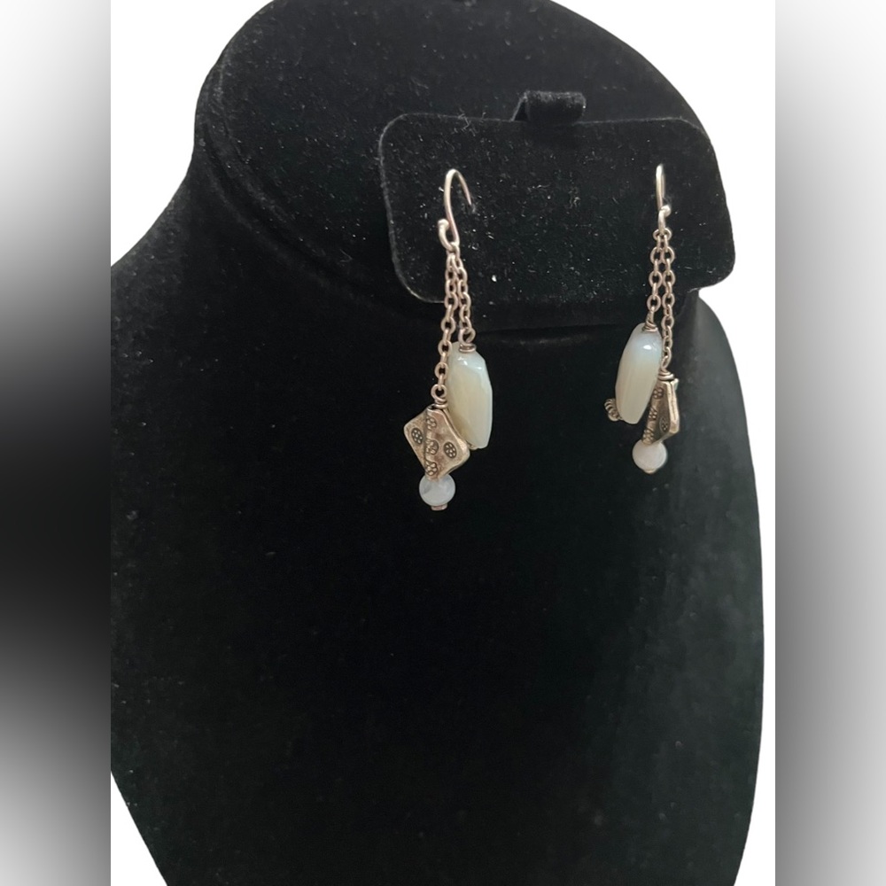 Moonstone Dangling Earrings - Picture 7 of 11